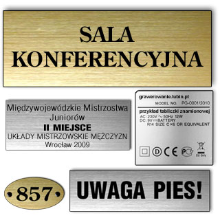tabliczki grawerowane